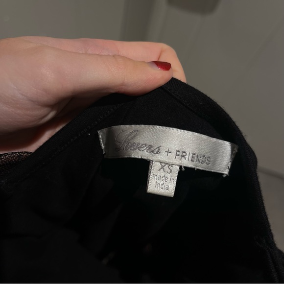 Lovers + Friends x Revolve Morella Black Lace Rose Dress - Picture 8 of 9